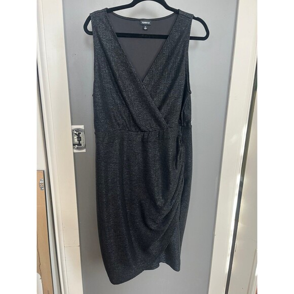 Torrid size 1 black sequin tulip sleeveless dress - Picture 1 of 7